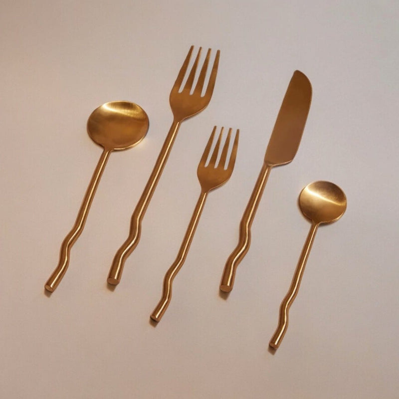 MESO Dining Emma Flatware Brass (Set of 20) by MESO