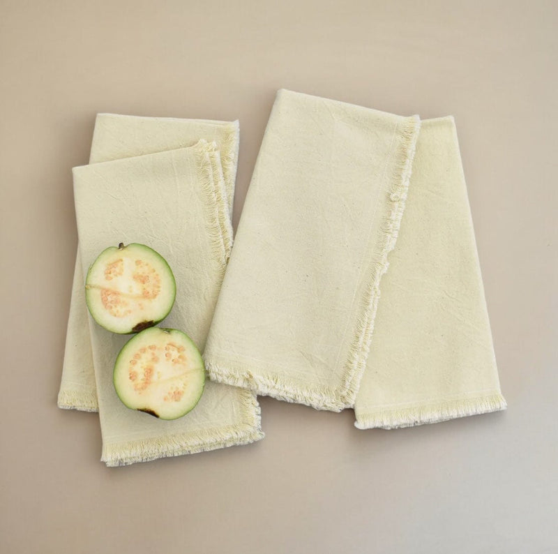 MESO Dining Natural Ivory Napkins (Set of 4) by CECILIADENADIE studio