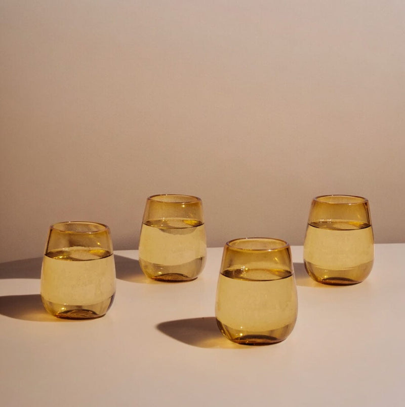 MESO Glassware Lucia Amber Short Glass (Set of 4) by MESO
