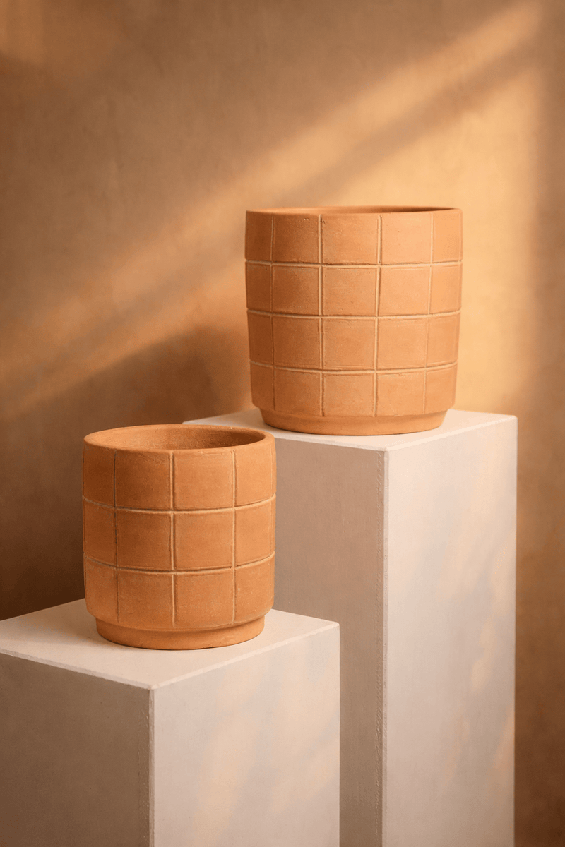 MESO Planter Grid Terracotta Planters by MESO