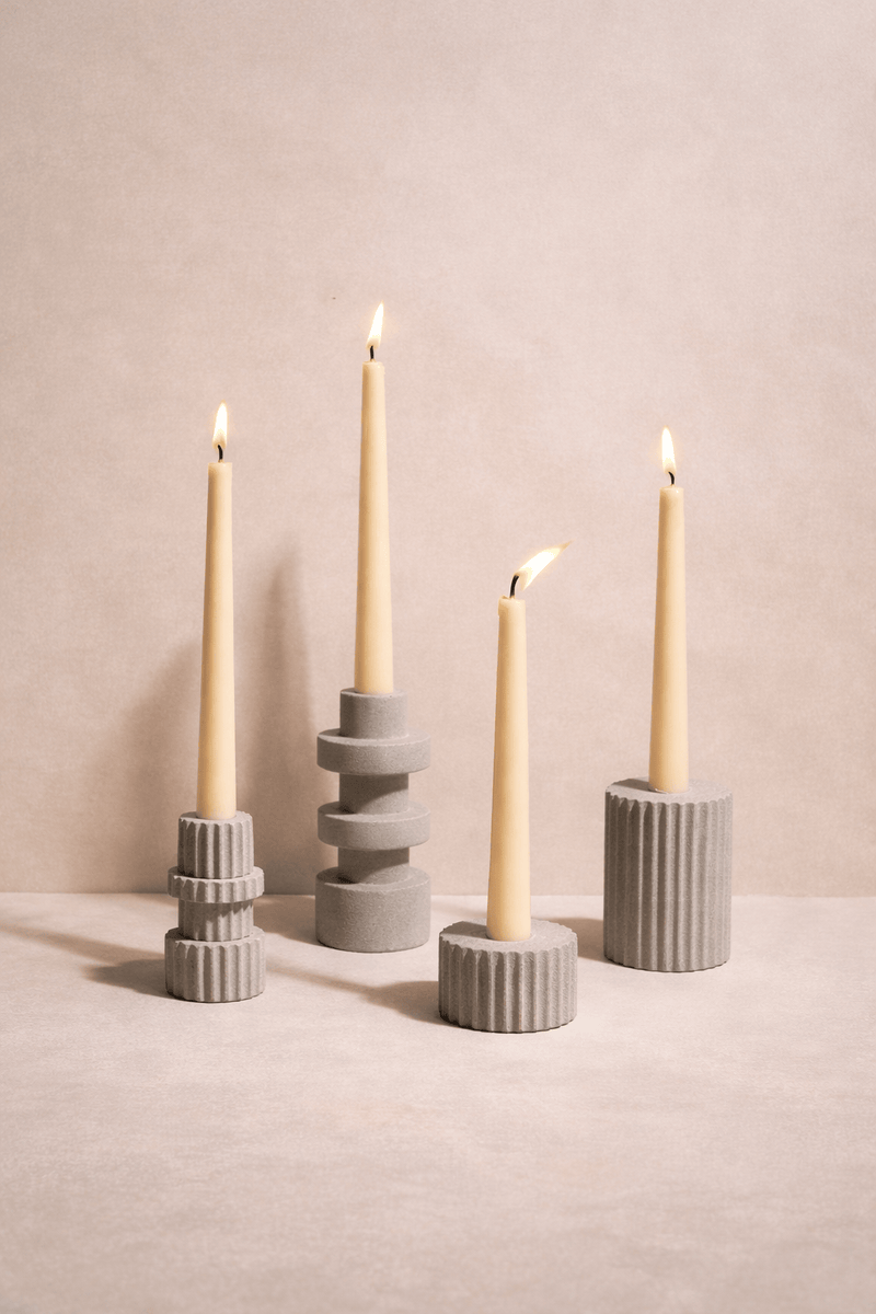 MESO Sandstone Candle Holders