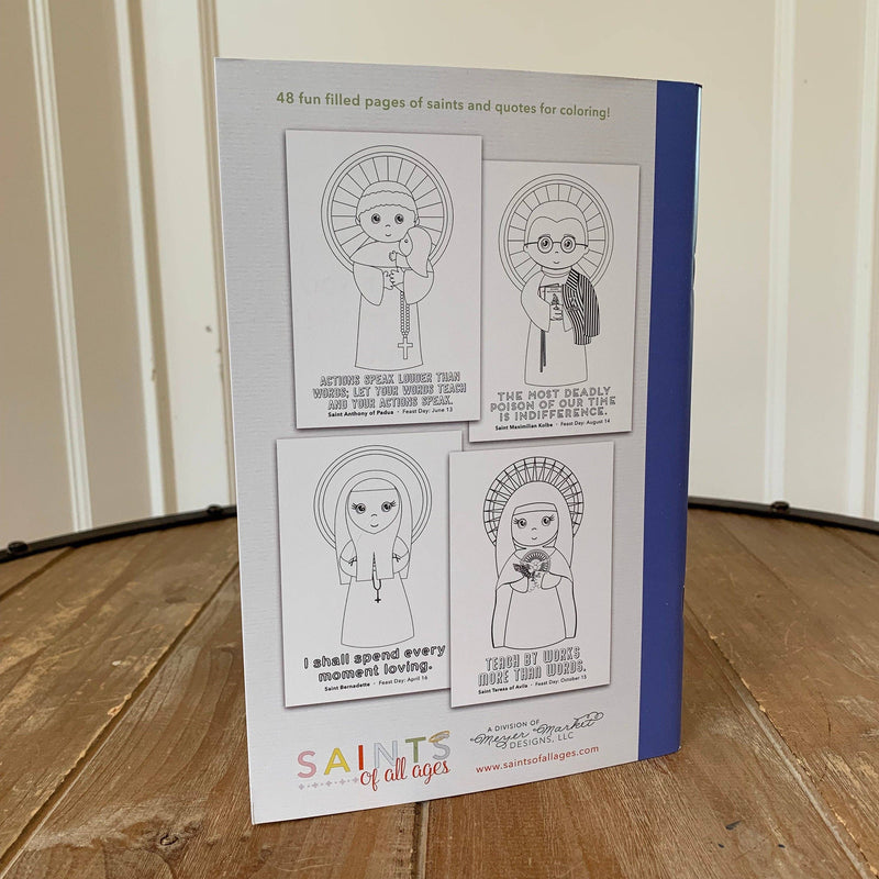 Meyer Market Designs Catholic Saints Coloring Book. Catholic Coloring Book Gift. Saint Coloring. JPII, Mother Teresa, Joan of Arc. First communion. Mass Bag.: 10