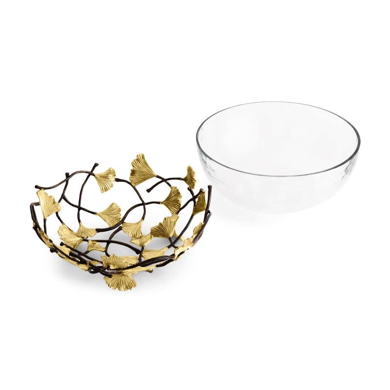 Michael Aram Bowls Golden Ginkgo Medium Glass Bowl