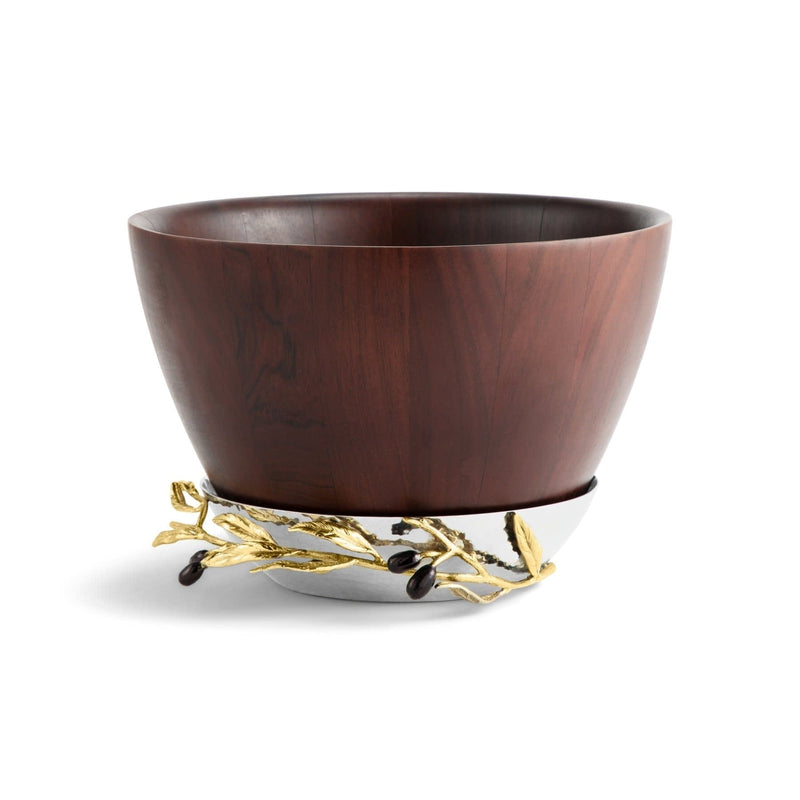 Michael Aram Bowls Olive Branch Gold Wood Bowl