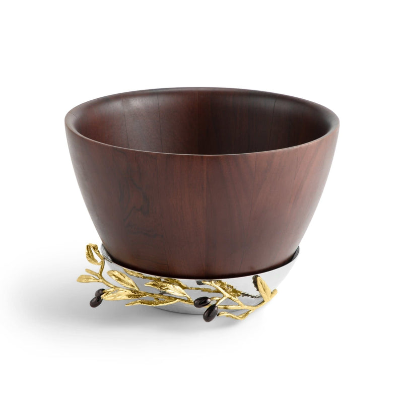 Michael Aram Bowls Olive Branch Gold Wood Bowl