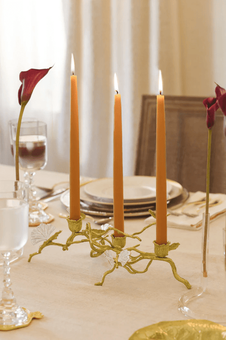 Michael Aram candle holder Butterfly Ginkgo Gold Low Candleholders