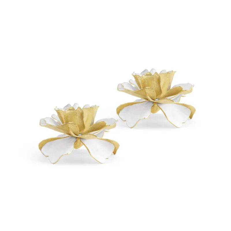 Michael Aram Candle Holders Gardenia Candleholders S/2