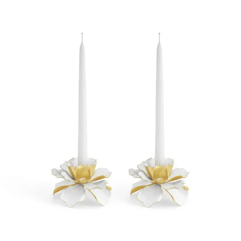 Michael Aram Candle Holders Gardenia Candleholders S/2