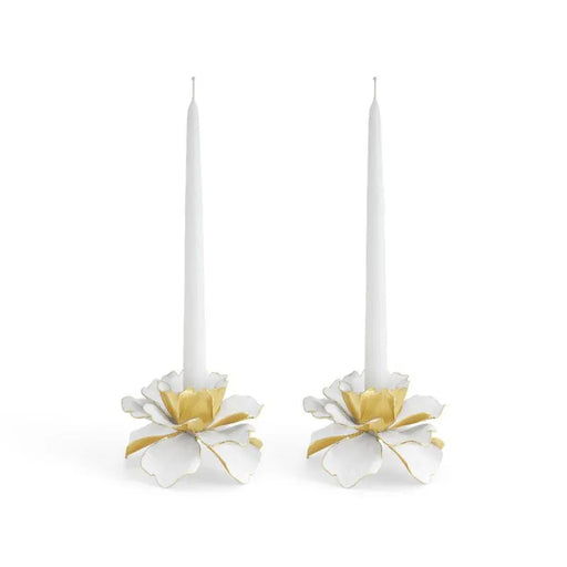 Michael Aram Candle Holders Gardenia Candleholders S/2