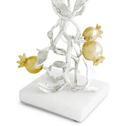 Michael Aram Candle Holders Pomegranate Silver & Gold Candleholders S/2