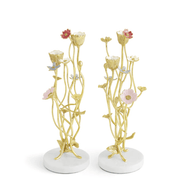 Michael Aram Candle Holders Wildflowers Candleholders S/2