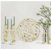 Michael Aram Candle Holders Wildflowers Candleholders S/2
