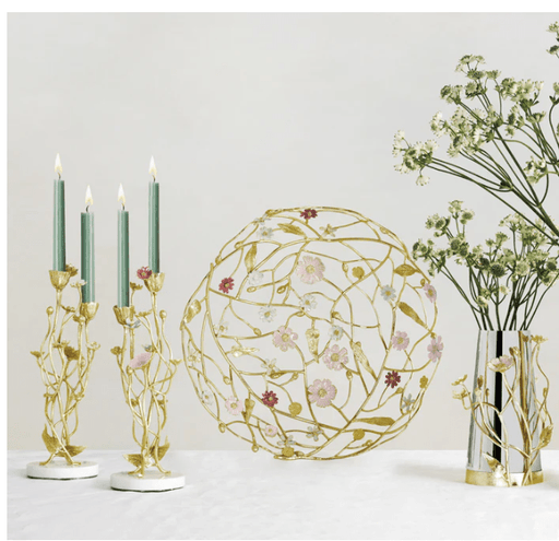 Michael Aram Candle Holders Wildflowers Candleholders S/2