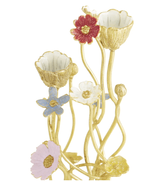 Michael Aram Candle Holders Wildflowers Candleholders S/2