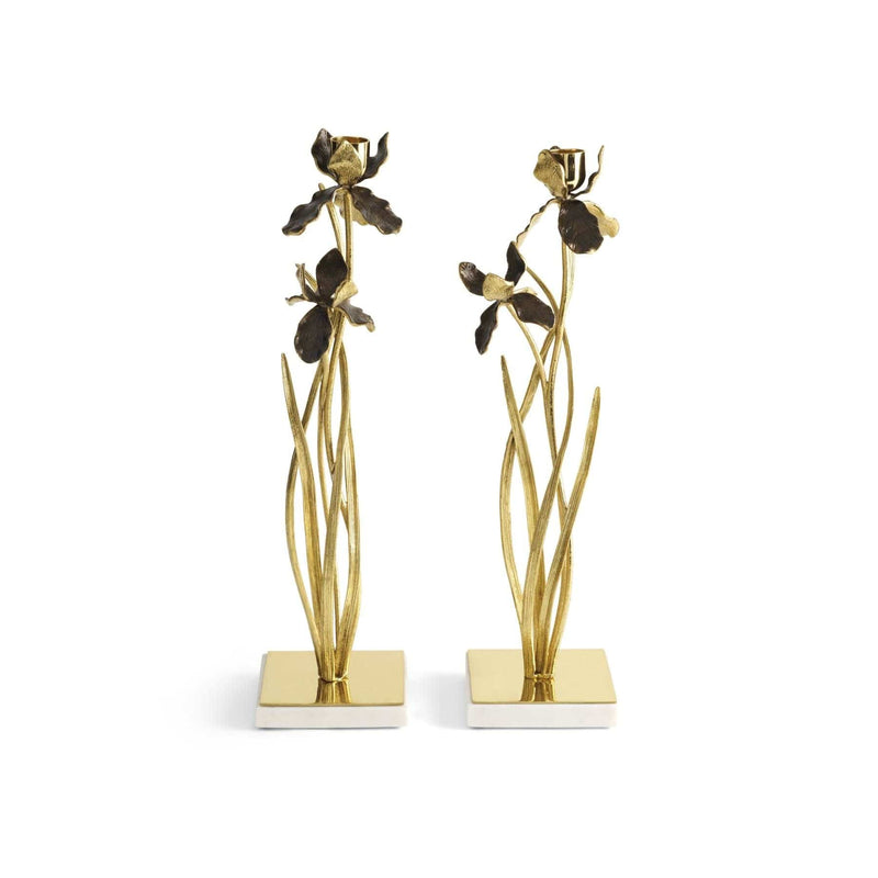 Michael Aram Candleholder Michael Aram Black Iris Candle Holder Set of 2
