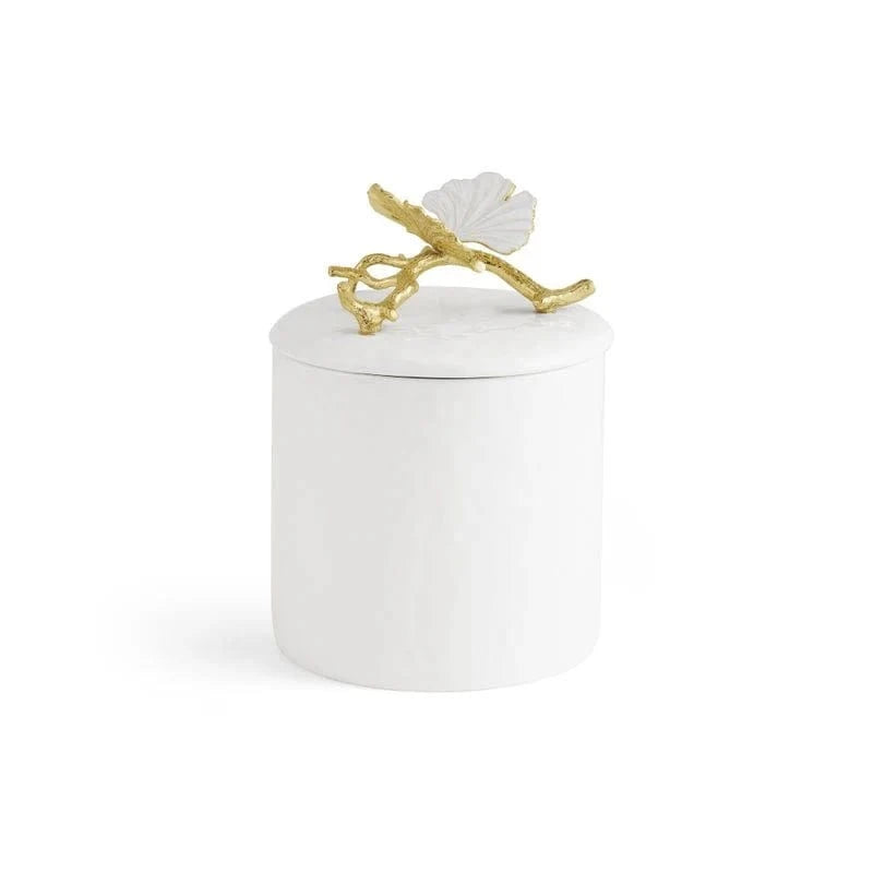 Michael Aram Canister Butterfly Ginkgo Gold Porcelain Canister - Extra Small