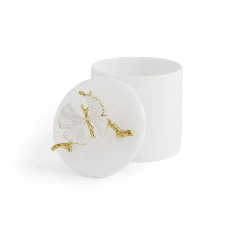 Michael Aram Canister Butterfly Ginkgo Gold Porcelain Canister - Extra Small