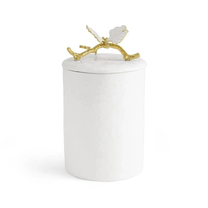 Michael Aram Canister Butterfly Ginkgo Gold Porcelain Canister - Medium