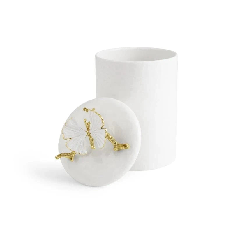 Michael Aram Canister Butterfly Ginkgo Gold Porcelain Canister - Small