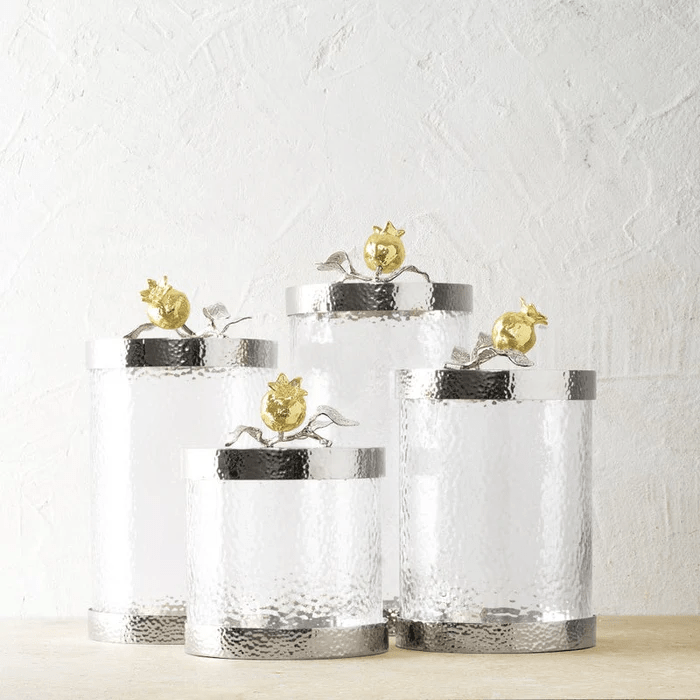 Michael Aram Canister Pomegranate Silver & Gold Canister - Large