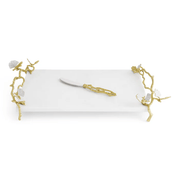 Michael Aram Cheese Board Butterfly Ginkgo Gold Cheeseboard with Spreader