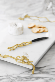 Michael Aram Cheese Board Butterfly Ginkgo Gold Cheeseboard with Spreader