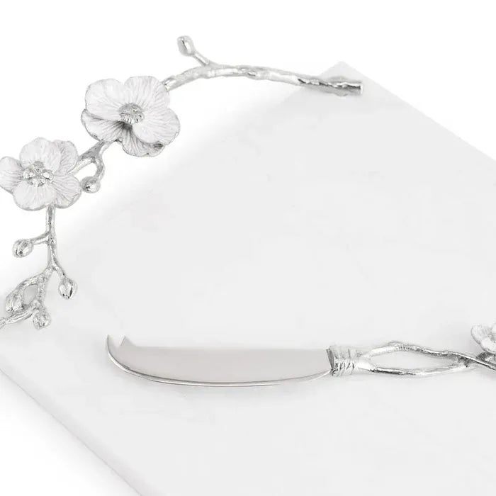 Michael Aram Cheese Board Silver Orchid Cheeseboard with Knife