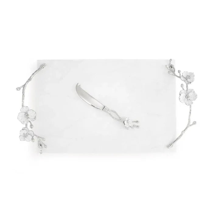 Michael Aram Cheese Board Silver Orchid Cheeseboard with Knife
