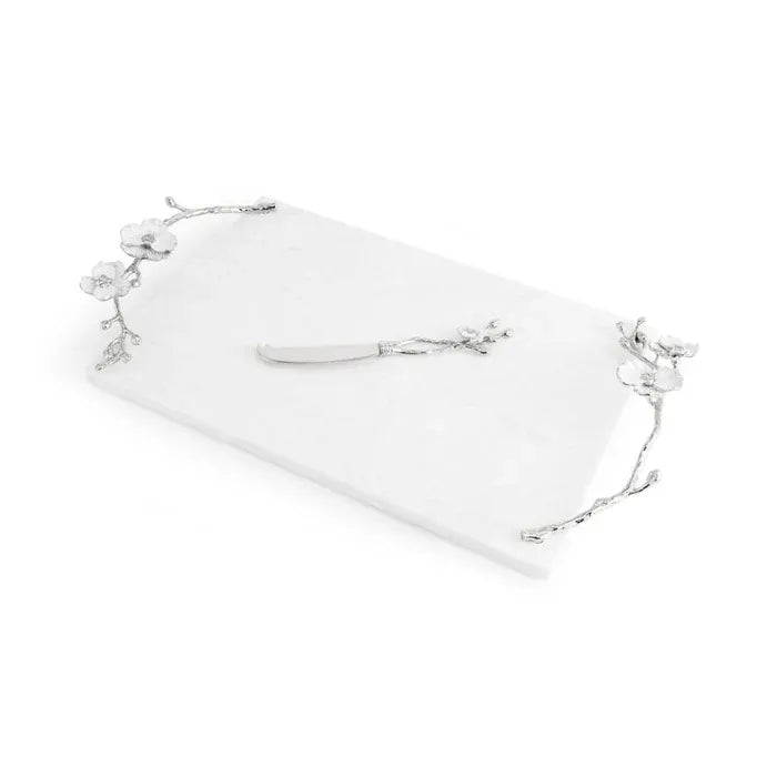 Michael Aram Cheese Board Silver Orchid Cheeseboard with Knife