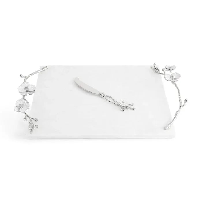 Michael Aram Cheese Board Silver Orchid Cheeseboard with Knife