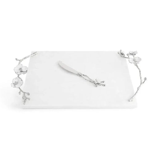 Michael Aram Cheese Board Silver Orchid Cheeseboard with Knife