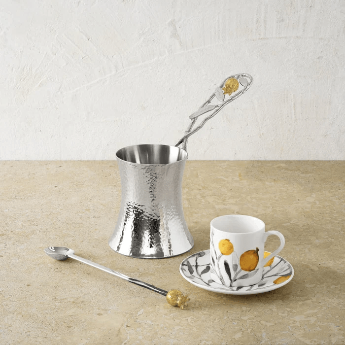 Michael Aram coffee pot Pomegranate Silver & Gold Coffee Pot w/ Spoon