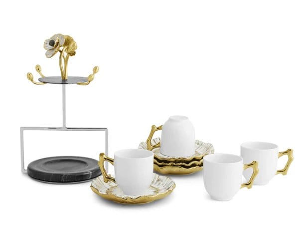 Michael Aram Demitasse Michael Aram Anemone Demitasse Set & Stand