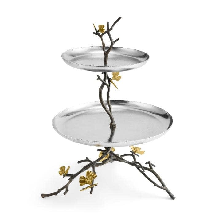 Michael Aram Etagere Michael Aram Butterfly Ginkgo  2 Tier Etagere