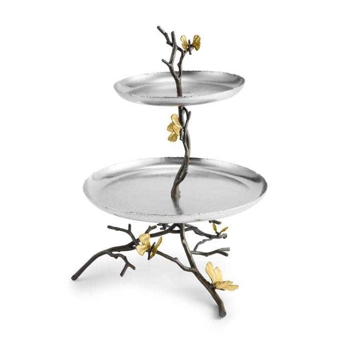 Michael Aram Etagere Michael Aram Butterfly Ginkgo  2 Tier Etagere