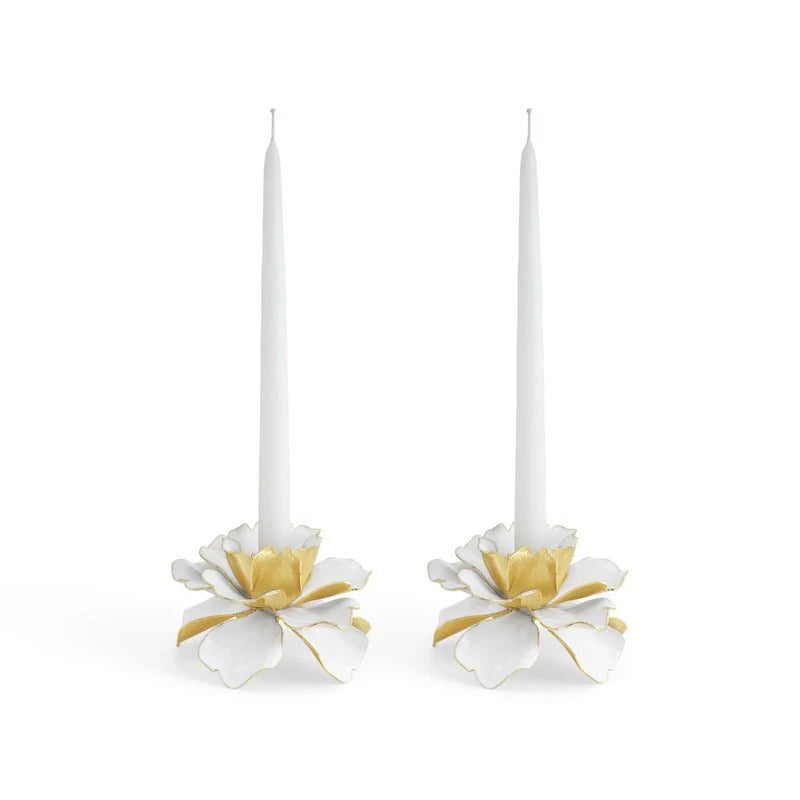 Gardenia Candleholders S/2