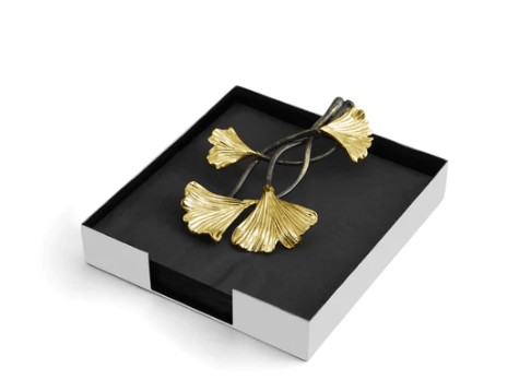 Michael Aram Golden Ginkgo Dinner Napkin Holder