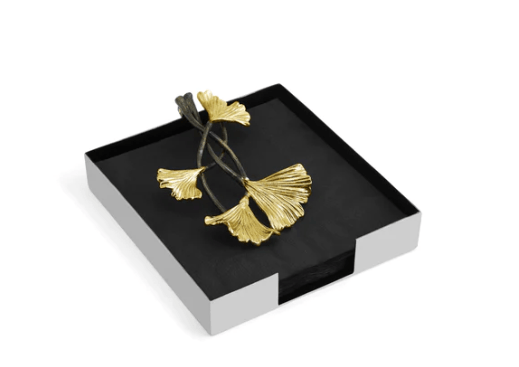 Michael Aram Golden Ginkgo Dinner Napkin Holder