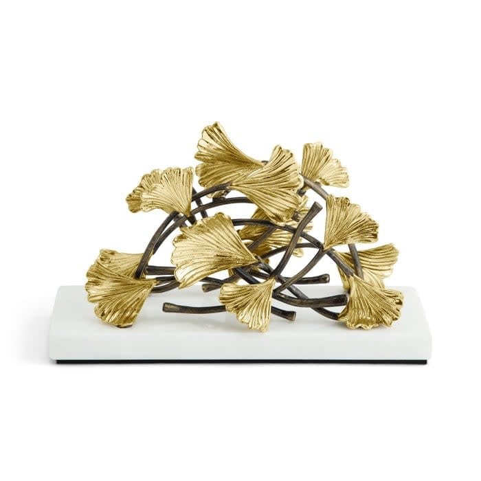 Michael Aram Golden Ginkgo Vertical Napkin Holder