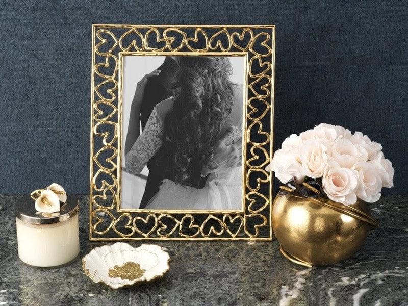 Michael Aram Heart Photo Frame Gold 8x10