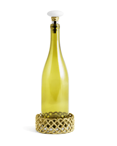Michael Aram Love Knot Wine Coaster & Stopper Set