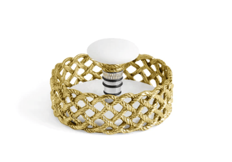 Michael Aram Love Knot Wine Coaster & Stopper Set