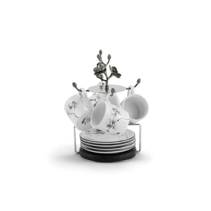 Michael Aram Michael Aram Black Orchid Demitasse Set with Stand