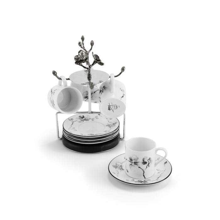 Michael Aram Michael Aram Black Orchid Demitasse Set with Stand