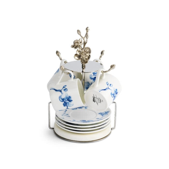 Michael Aram Michael Aram Blue Orchid Demitasse Set with Stand