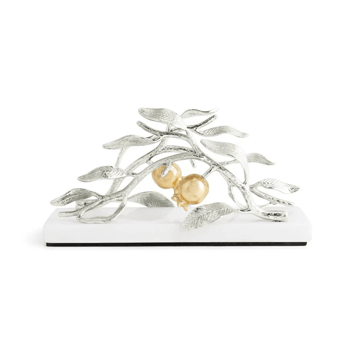 Michael Aram Napkin Holders Pomegranate Silver & Gold Vertical Napkin Holder
