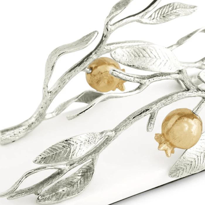 Michael Aram Napkin Holders Pomegranate Silver & Gold Vertical Napkin Holder