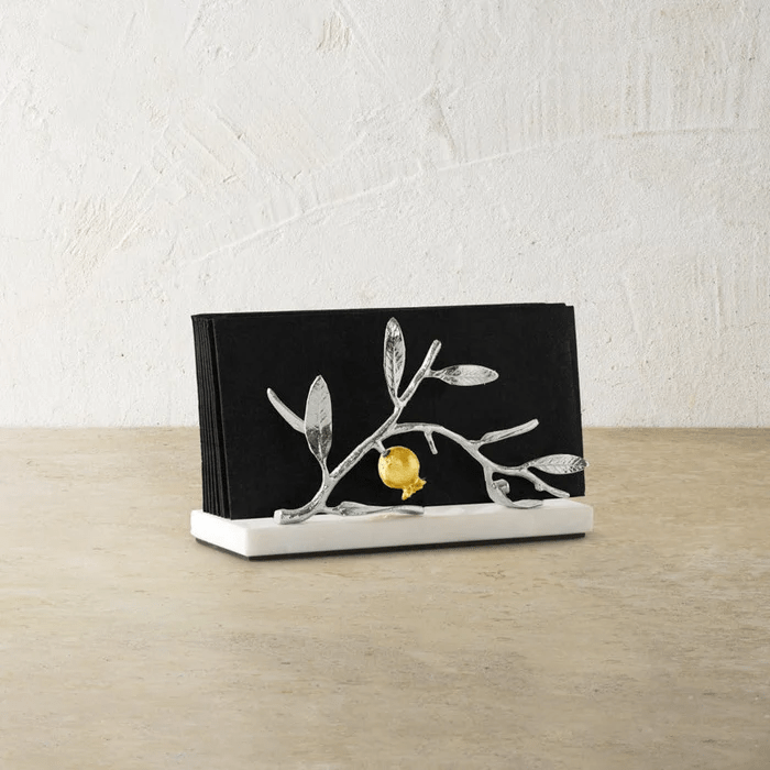 Michael Aram Napkin Holders Pomegranate Silver & Gold Vertical Napkin Holder