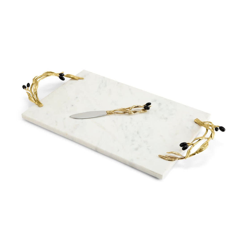 Michael Aram Olive Branch Cheese Board with Knife