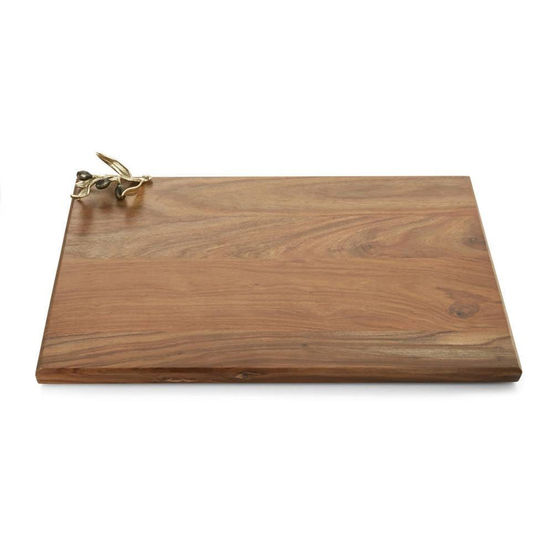 Michael Aram Olive Branch Gold Wood Serving Board